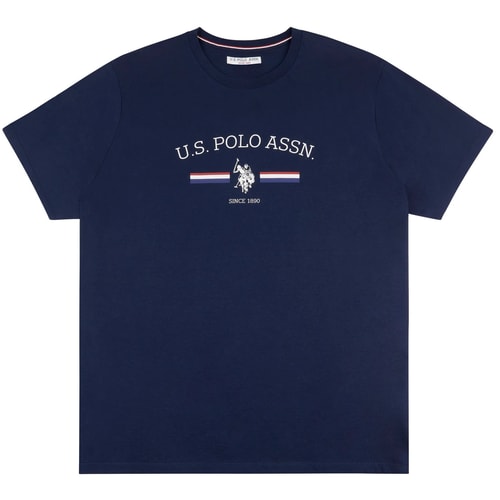 U.S Polo Assn. Stripe Rider T-Shirt Navy Blue